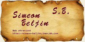 Simeon Beljin vizit kartica